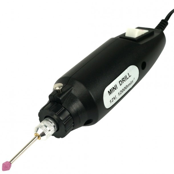 Trademark Tools 75-TJ9903 Mini 12V Electric Drill with Rotary Tool Set