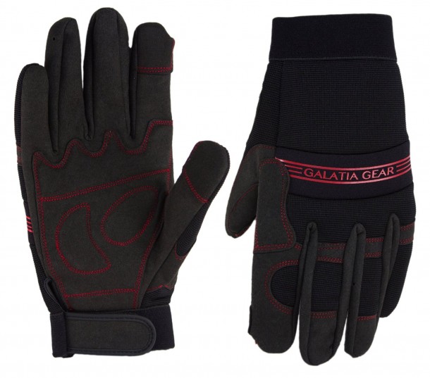 Synthetic Leather Work Gloves by Galatia Gear