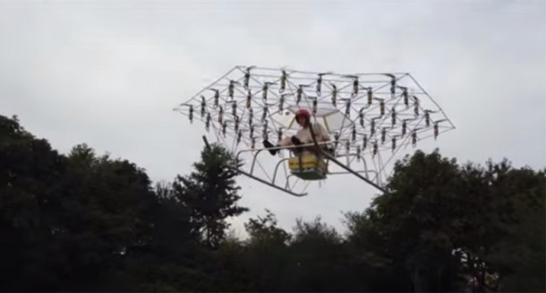 Personal Helicopter Created Using 54 Drones2