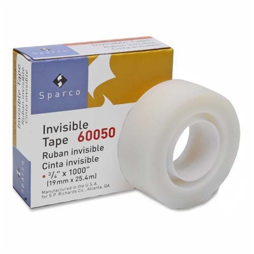 Sparco Invisible Tape, 3/4 x 1000 Inches Gift Wrap Tapes