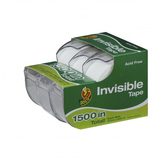 Henkel 00-20843 Duck 3/4-Inch-by-500-Inch Invisible Tape