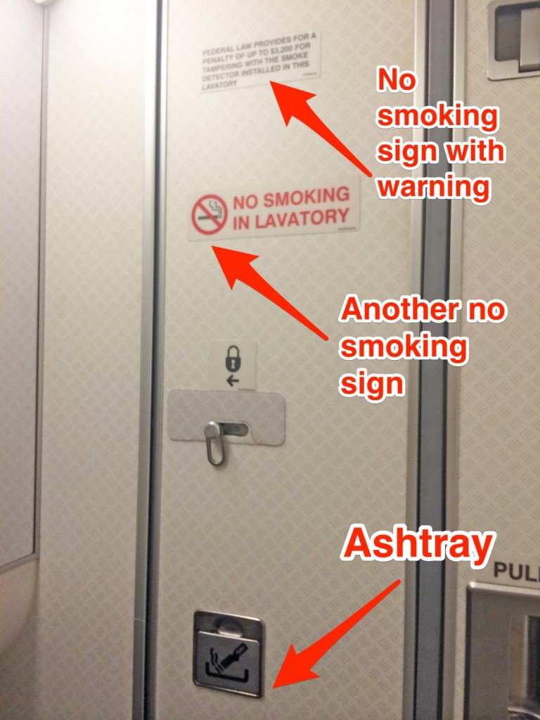 ashtray in airplane washroom3