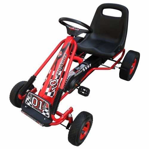 Red Pedal Go-Kart with Adjustable Seat by VidaXL