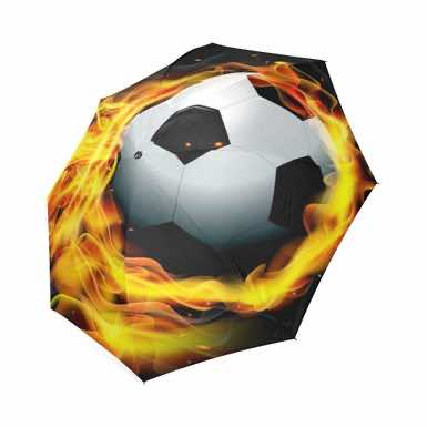 Soccer Football on Fire Custom Compact Folding Travel