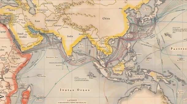 A Map Of Cables That Make Internet Possible 2