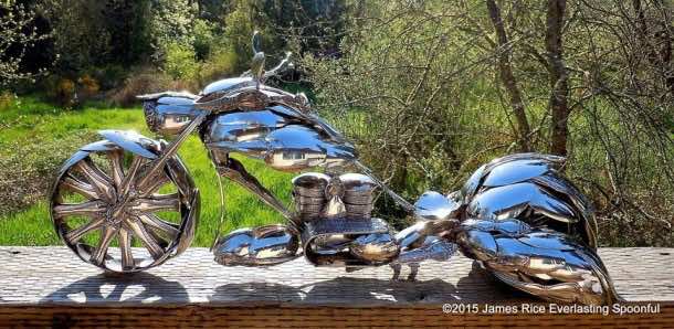 Bent Spoons And Art Join Together To Bring You These Motorcycle Sculptures 3