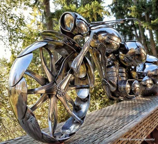 Bent Spoons And Art Join Together To Bring You These Motorcycle Sculptures 4