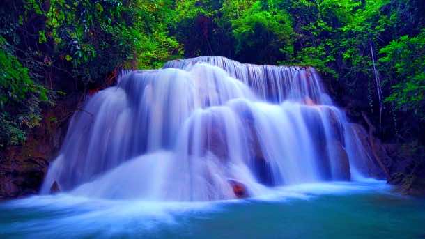 Huay Mae Khamin Waterfall, Kheaun Sri Nakarin National Park, Thailand
