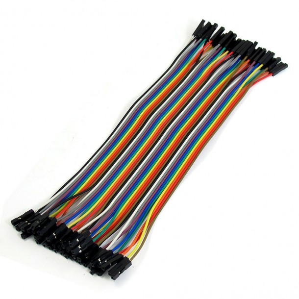 TOOGOO(R) 20cm Long F/F Solderless Flexible Breadboard Jumper Cable 