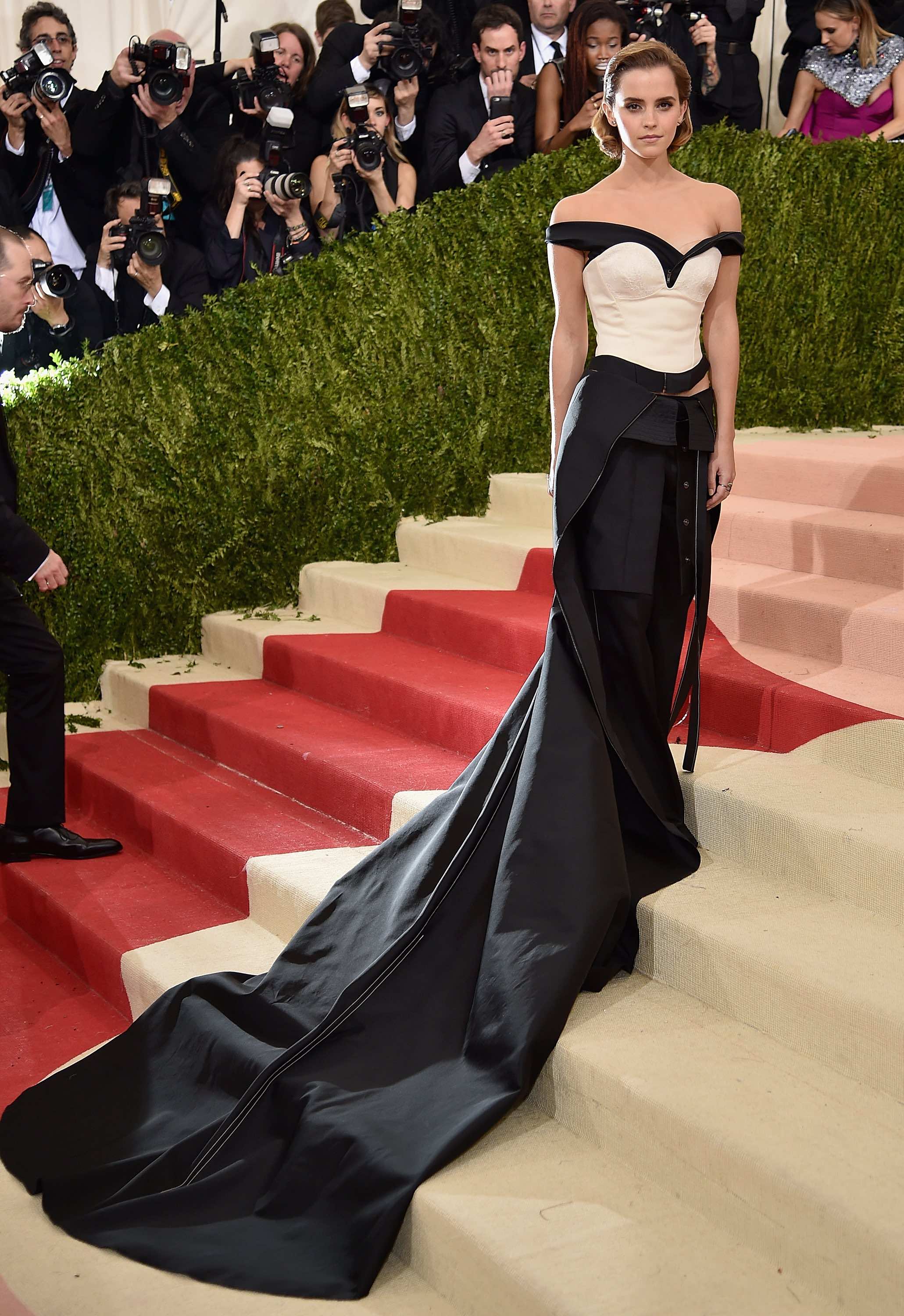 Emma Watson's stuns on the Met Gala Red Carpet in a classy dress fabricated from recycled Plastic Bottles_Image 1