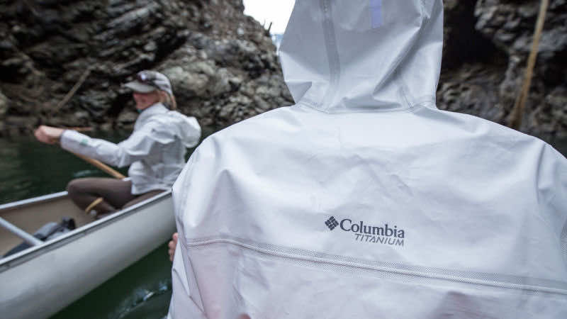 Colombia waterproof jacket from bottles