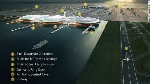 Gensler's Britannia Airport: Rejected in 2014 by UK Airport Commission