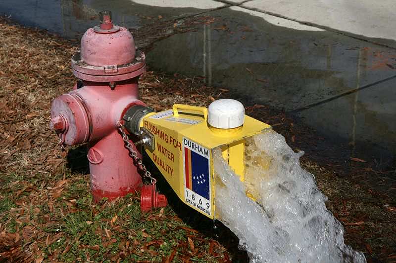 fire hydrants flushing needed