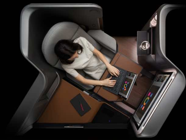 Panasonic's Waterfront system allows passengers to use their own devices to access aircraft's built-in entertainment. Credits: skift.com