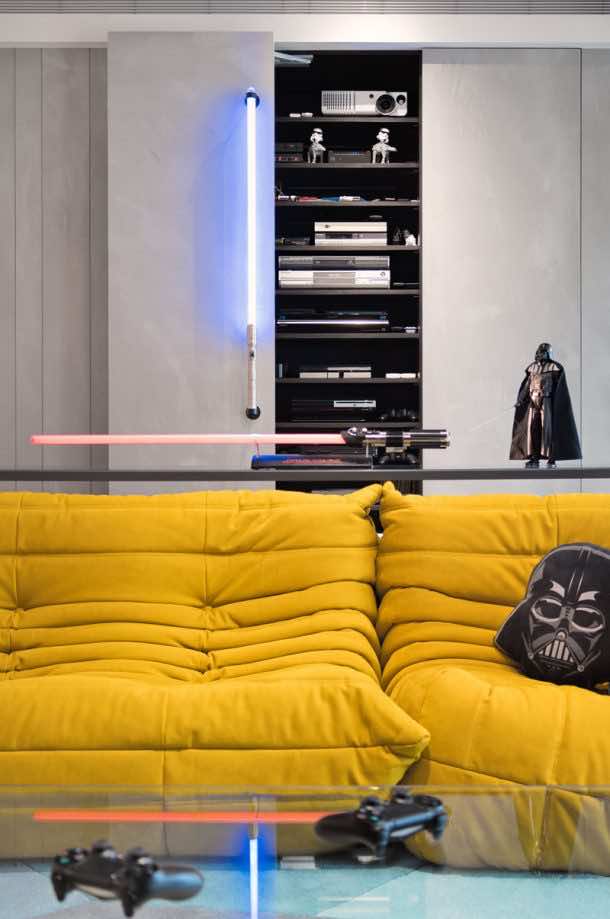 Darth Vader and Storm-trooper cushions and action figures. Credits: HighliteImages
