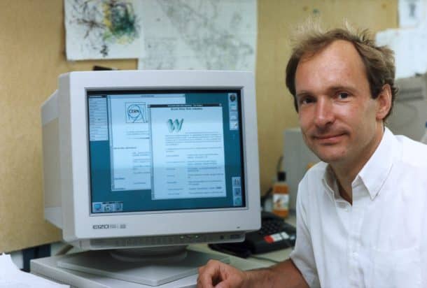 Tim Berners-Lee, pioneer of the World Wide Web, 1990s. Credits: sciencemuseum.org.uk