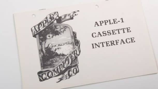 Manuals bundled with the Apple 1 show the corporation's original logo, designed by co-founder Ronald Wayne. Credits: Charitybuzz