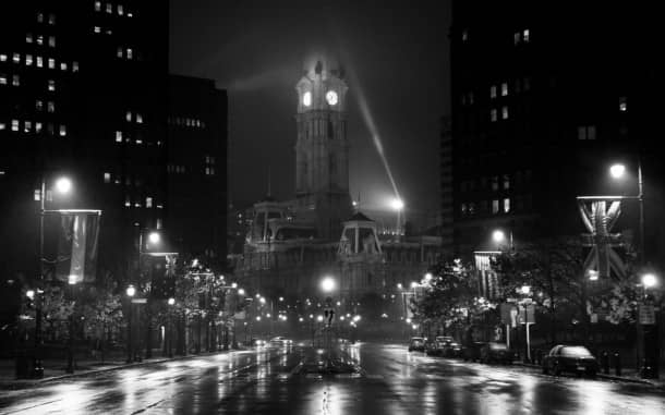 Philadelphia City Hall at the End of the Boulevard