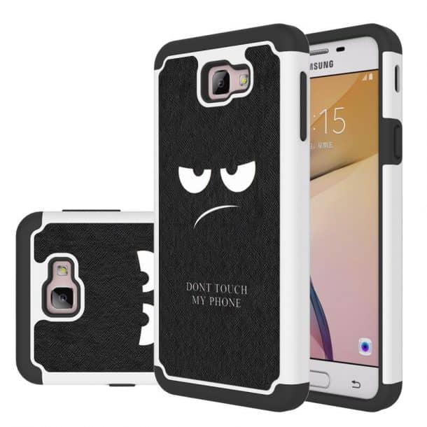 LEEGU Drop Protection, Shock Absorption. Silicone Rugged Armor Case Don't Touch My Phone 