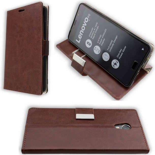 caseroxx Bookstyle-Case for Lenovo P2 Smartphone Case in brown