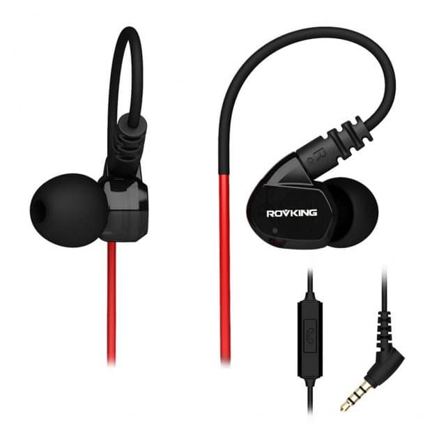 ROVKING Over-Ear In-Ear Noise Isolating Sweatproof Sport earphones for Asus Zenfone 3 ZE552KL
