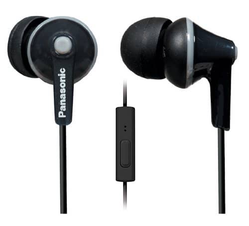 Panasonic ErgoFit In-Ear Headphones with Mic/Controller RP-TCM125-K