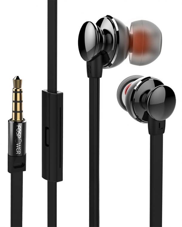 In-Ear Headphones, FosPower BlackOnyx BX10i Rich Bass earphones for LG V20
