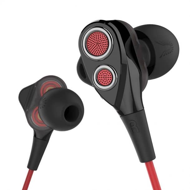 UiiSii T8 In-ear Earbuds Headphones Dual Dynamic Drivers Earphones w/Mic 