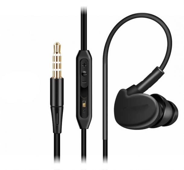 Timkyo 3.5mm in Ear Noise Isolating Waterproof Sweatproof Sport earphones for Samsung Galaxy A9 Pro