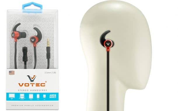 3.5mm Stereo Hands-free Tangle-less Earbuds Ear-hook Headset w/ Mic