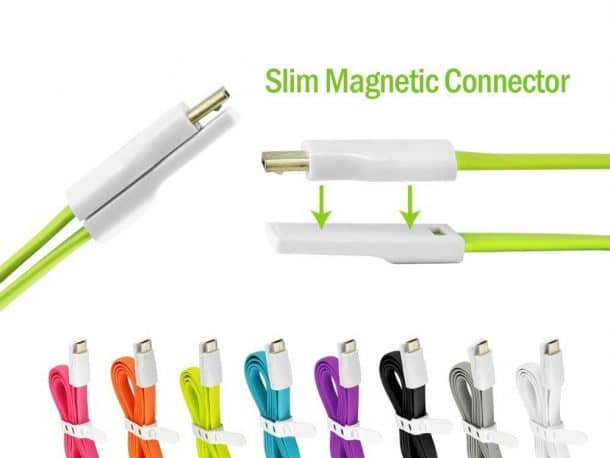 Tangle-Free Magnetic Q6 Ultra Portable Flat Charging and Data