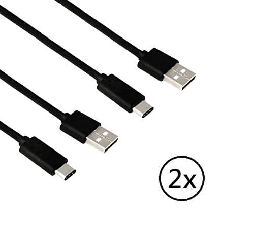 2-Pack USB Type C to USB 2.0 Type A Charging and Sync Cable