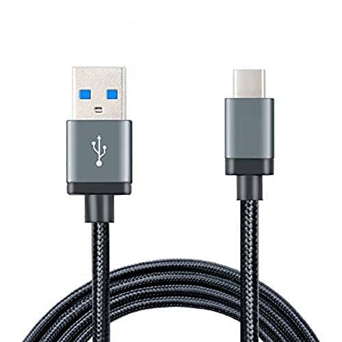 Nylon Braided USB Type C to USB 3.0 Type A Charging and Sync Cable