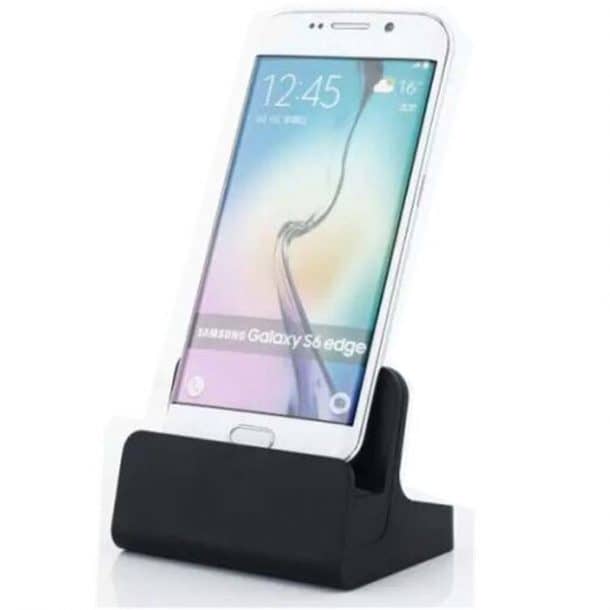 Emerge Charger Cradle Dock, Dretal@ Desktop Micro Charging Cables for Samsung Galaxy J7 Max