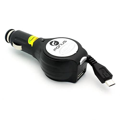 Retractable Micro USB Plug-in Car Charger
