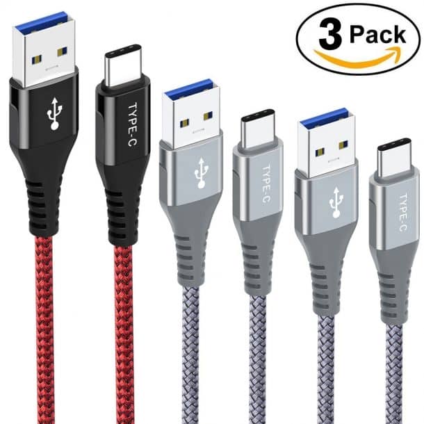 USB Type C Cable,UTOPER USB 3.0 A to USB C (6.6FT) Long Nylon Braided 