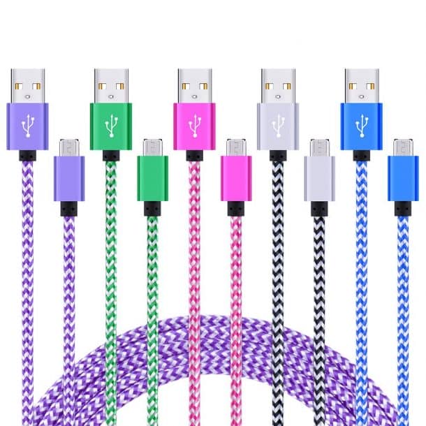 Galaxy S6/S7 Charger 6Feet, FiveBox 5 Pack Premium Nylon Braided  Charging Cables for Samsung Galaxy J7 Pro