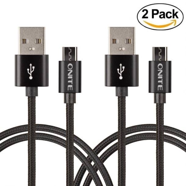 Onite 2PCS Micro USB Sync Data Charging Cables for Samsung Galaxy J7 Pro