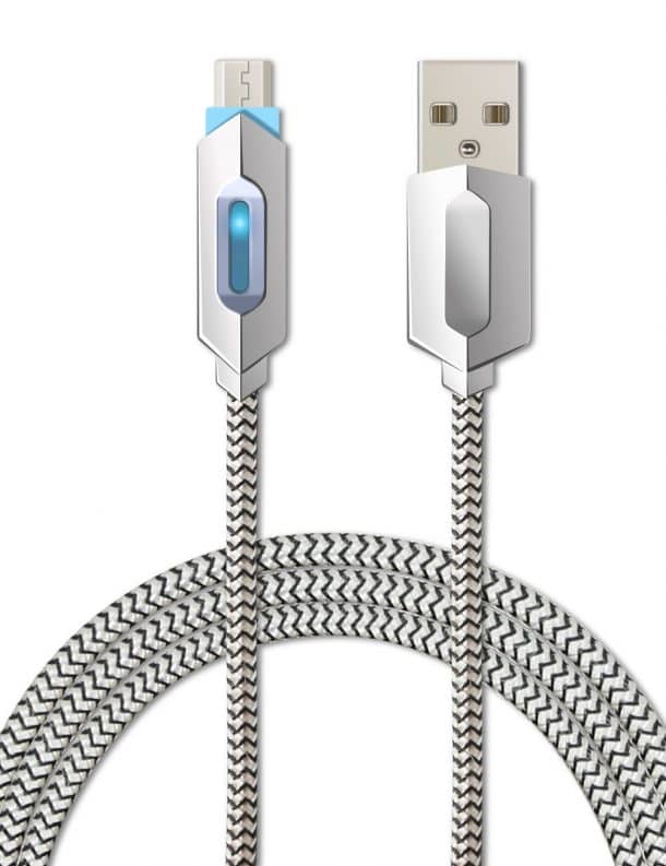 LED Light Micro USB Cable, TITACUTE 3.3 FT Micro USB Cable Intelligent LED