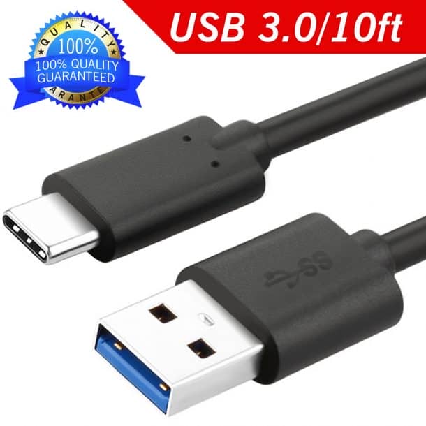 USB Type C Cable 10Ft, FanTEK USB C to A 3.0 Cable Charging Sync Cord 