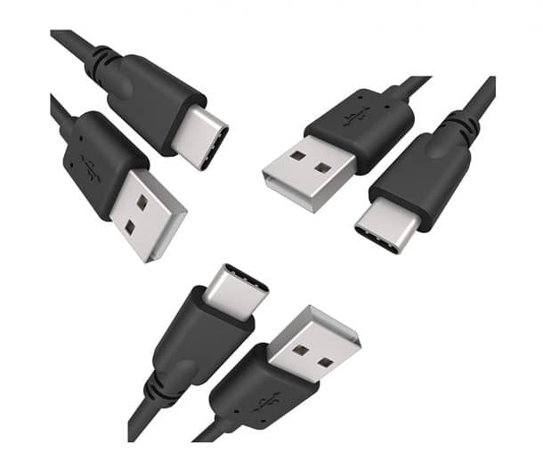 [3 Pack] Krofel 3.3 Ft / 1m USB-C™ to Type A Charging Cables for Xiaomi Mi Max 2