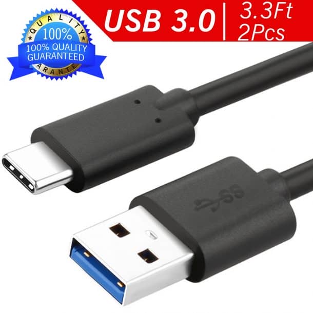 USB Type C Cable 2  Pack 3.3Ft, FanTEK USB C to USB A