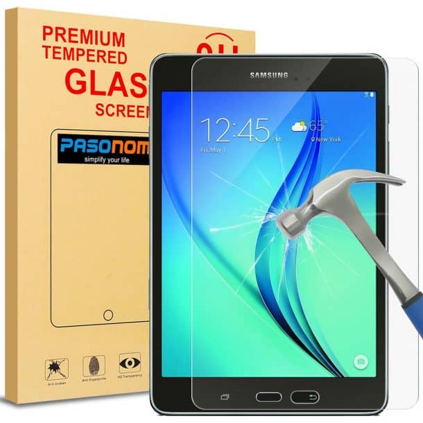 PASONOMI Premium Tempered Glass Screen Protector for Samsung Galaxy Tab A 8.0 ($8.95)