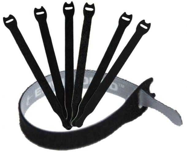 Black 5 Inch & 8 Inch Hook and Loop Cord Ties Cable Organizer Tobomoco 100 Pack Reusable Cable Ties Adjustable Strap Fastener Cord Wraps