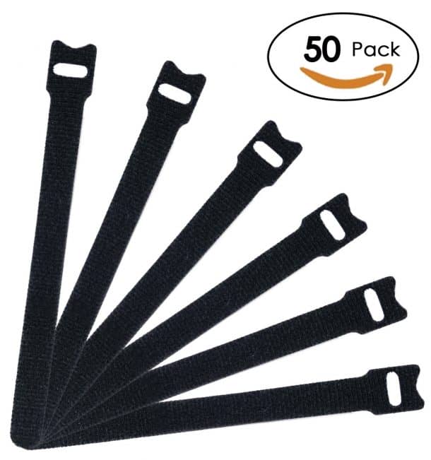 Attmu 50-Pieces Reusable Fastening Cable Ties