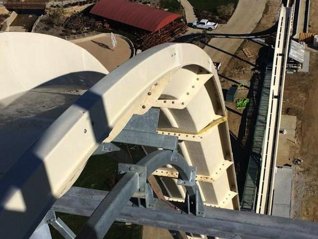 The Verrückt, German for &quot;insanity,&quot; aims to the world's tallest water slide (Schlitterbahn)