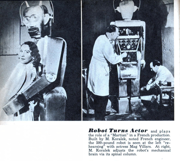 From 1948. "Robot turns actor"...turns killer. Just takes a brain adjustment.