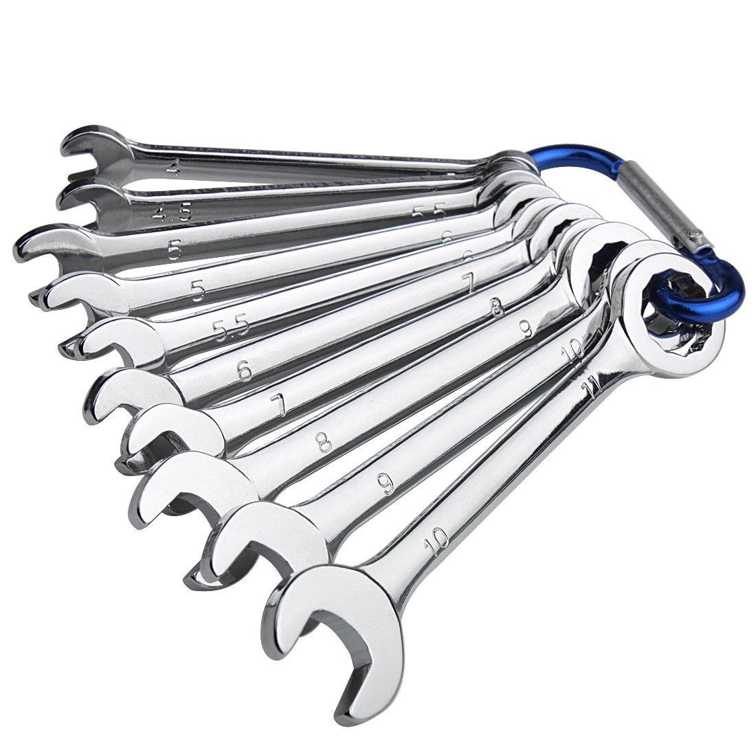 Andux Land 10 PCS Mini Kombinationsnyckelsats 