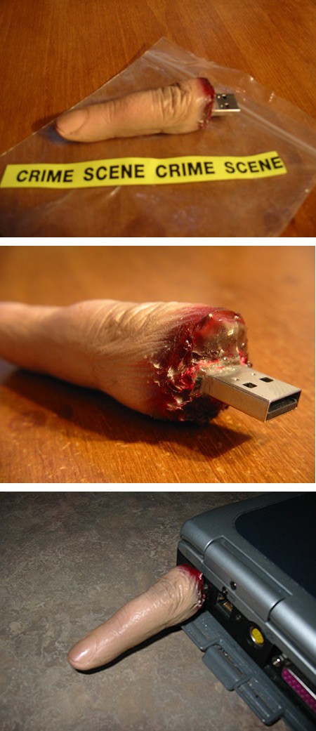 Brottsplats-Finger-USB