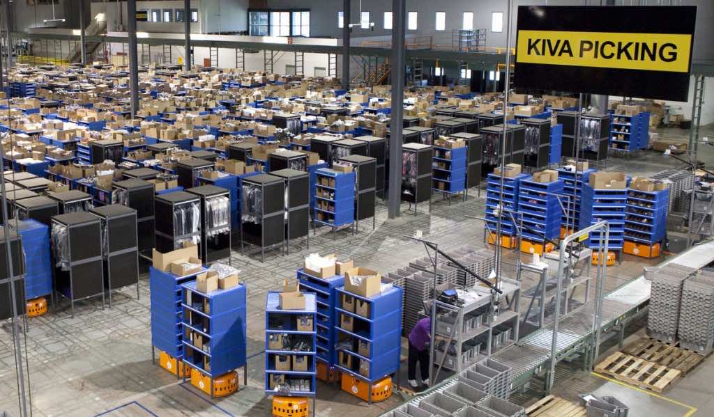 “Kiva System’s Mobile-robotic Fulfillment Solution in action at Gilt Group’s Distribution Center in Shepherdsville, KY”PHOTO CREDIT: Dawghause Photography